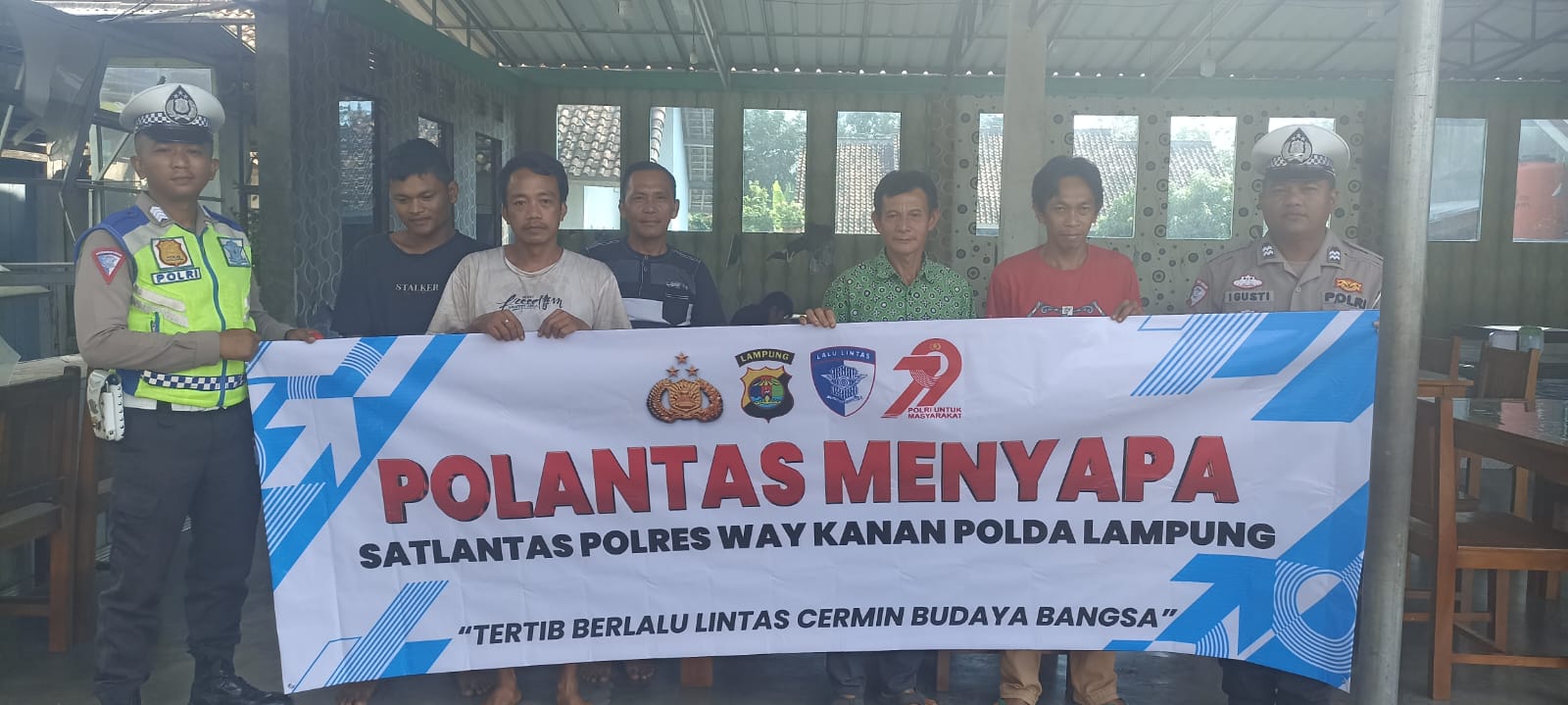 Polisi Sosialisasi Kendaraan Truk Over Dimension dan Over Loading di Jalinsum Way Kanan
