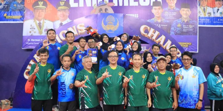 Lampung Ukir Prestasi, Tenis Meja Beregu Putri Raih Medali Perunggu Pornas Korpri 2025